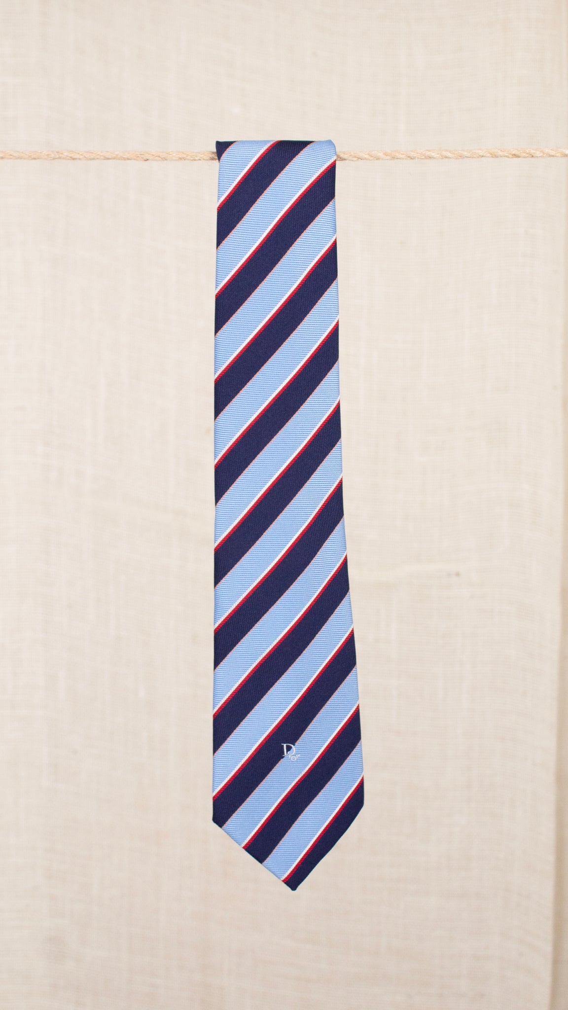 Dior Repp Stripe Tie