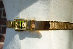 Gold Metal Buckled Belt