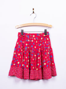 Olivita Floral Print Flowy Skirt