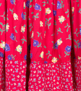 Olivita Floral Print Flowy Skirt