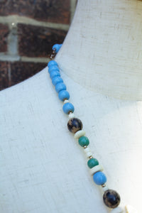Off-center Shell & Bead Necklace